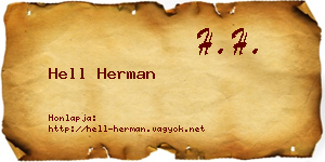 Hell Herman névjegykártya